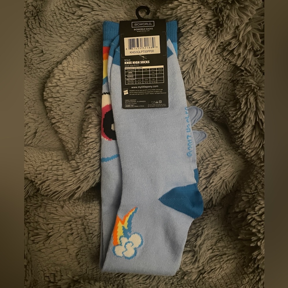 Rainbow Dash Knee High Socks with Wings - Picture 3 of 5